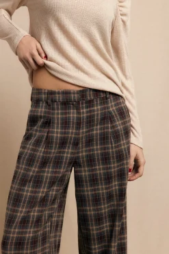 Pantalón de pinzas de cuadros