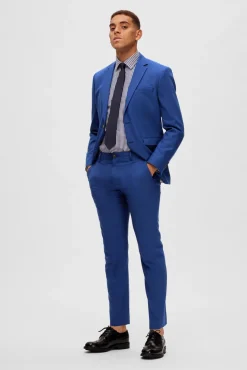 Pantalón de traje Slim Fit con lana