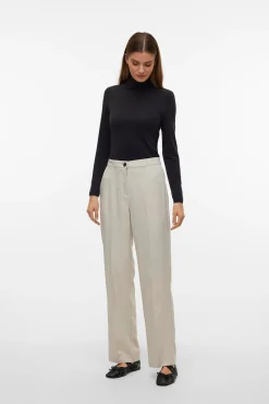 Pantalón de vestir de mujer corte recto