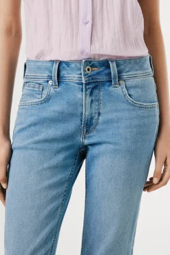 Pantalón denim flare tiro bajo Pimlico