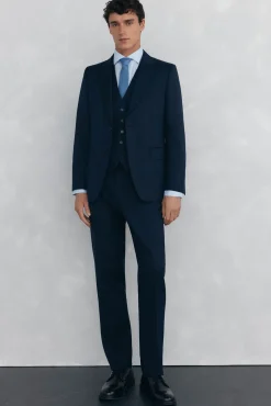 Pantalón estructura blue back tailored fit