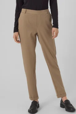 Pantalón liso con cintura normal