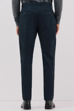 Pantalón microcuadro algodón