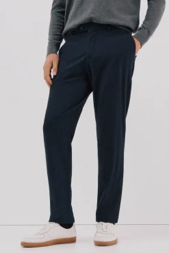 Pantalón microcuadro algodón