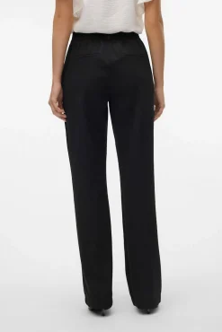 Pantalón recto con cintura elástica