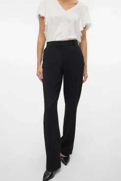 Pantalón recto con cintura elástica