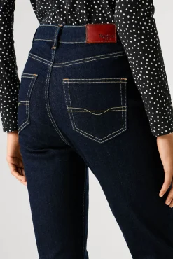 Pantalón vaquero acampanado tiro alto