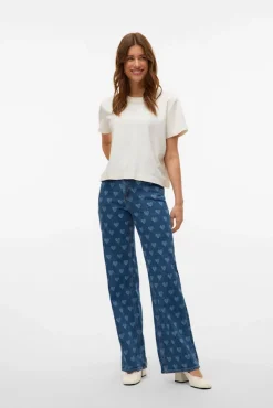Pantalón vaquero estampado