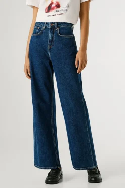 Pantalón vaquero recto tiro ultra alto