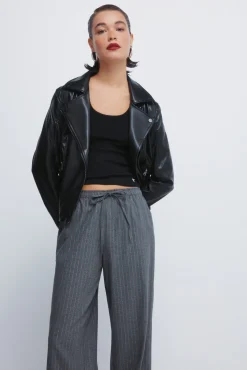 Pantalones jogger rayas lurex