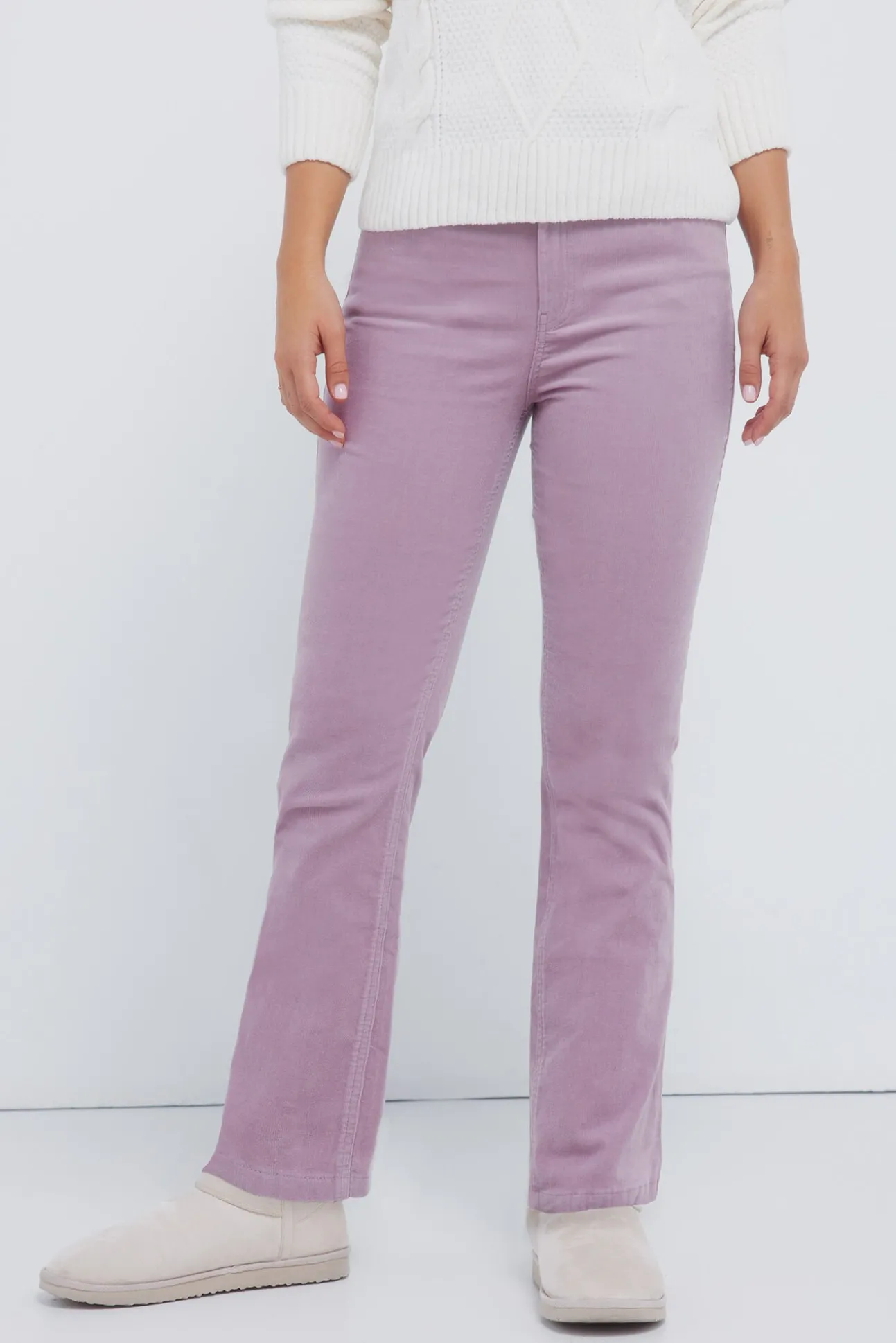 Pantalones pana kick flare