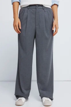 Pantalones pinzas goma cintura