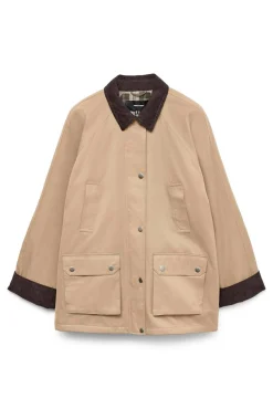 Parka encerada multibolsillos