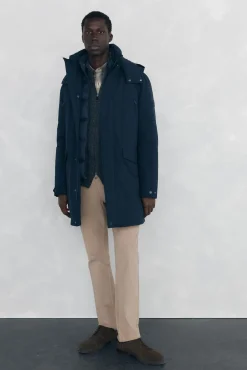 Parka larga capucha con vistas