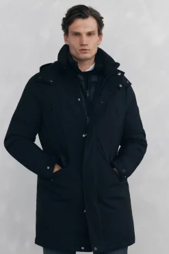 Parka larga capucha con vistas