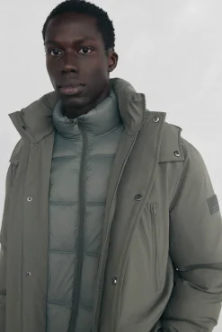 Parka larga capucha con vistas