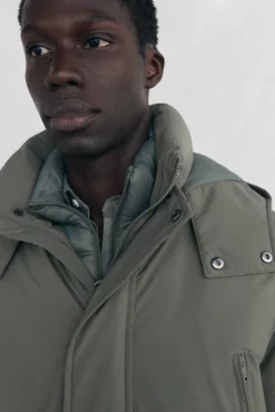 Parka larga capucha con vistas