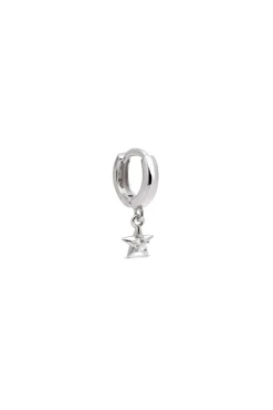 Pendiente Suelto Aro Dance Star Plata