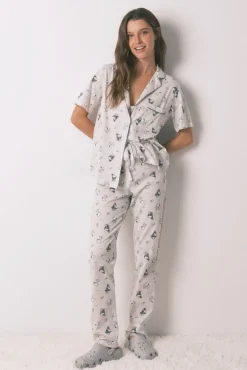 Pijama camisero 100% algodón Snoopy