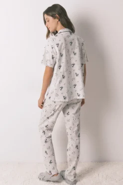 Pijama camisero 100% algodón Snoopy