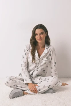 Pijama camisero 100% algodón Snoopy