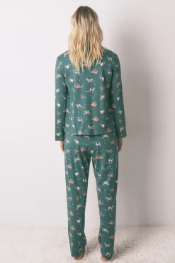 Pijama camisero perritos 100% algodón