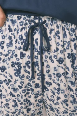 Pijama Capri viscosa floral azul