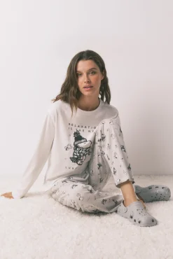 Pijama largo 100% algodón Snoopy