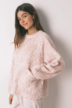 Pijama largo borreguito rosa