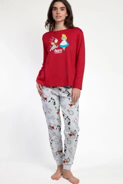 Pijama largo estampado Alicia Wonderland mujer