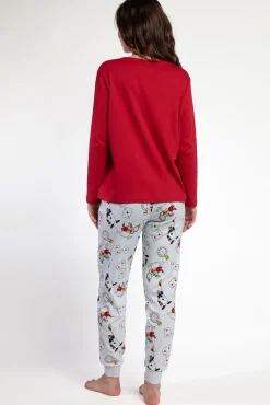 Pijama largo estampado Alicia Wonderland mujer