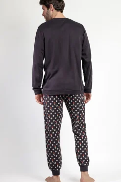 Pijama largo estampado Snoopy para hombre