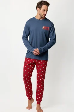 Pijama largo Grumpy 100% algodón para hombre
