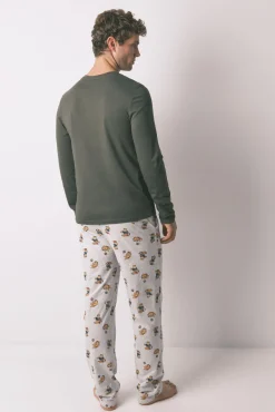 Pijama largo hombre 100% algodón 