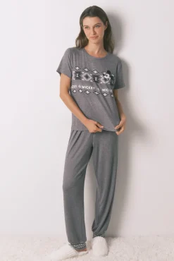 Pijama largo manga corta Mickey