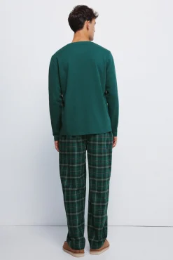 Pijama largo pantalón cuadros