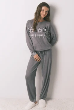 Pijama largo punto suave Mickey