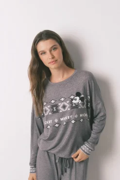Pijama largo punto suave Mickey