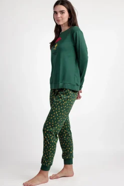 Pijama largo Snoopy 100% algodón para mujer