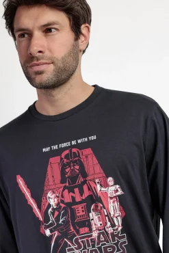 Pijama largo Star Wars 100% algodón para hombre