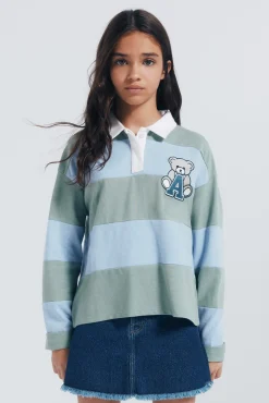 Polo a rayas niña