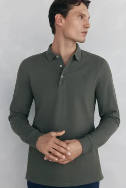 Polo básico manga larga