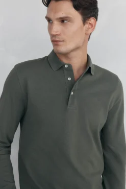 Polo básico manga larga