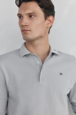 Polo básico manga larga