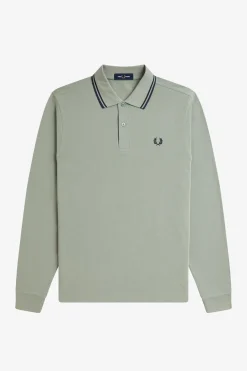 Polo de hombre de piqué de manga larga
