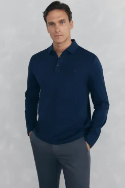 Polo mercerizado manga larga