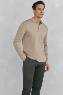 Polo mercerizado manga larga
