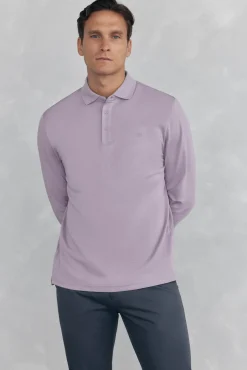 Polo mercerizado manga larga