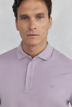 Polo mercerizado manga larga