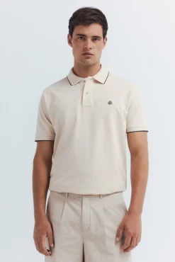 Polo piqué fantasía cuello tipping regular fit